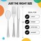 Exquisite Polished Plastic Silverware – 150 Pcs Heavy Duty Cutlery Set – 50 Each of Forks, Knives & Spoons – Disposable Utensil Set for Parties, Events & Catering – Flatware Set by Party Solids